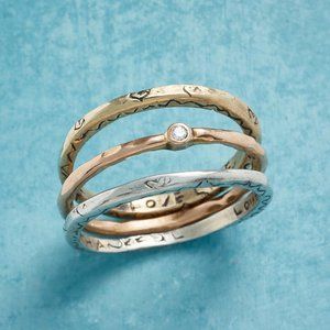 Jes MaHarry for Sundance Catalog Love and Gratitude Rings, Set of 3
